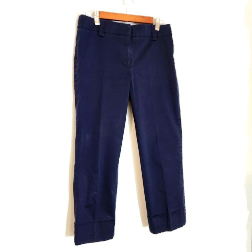 Ann Taylor Loft Navy Blue Dress Pants Straight Leg Ankle Size 6